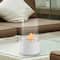 10.5" Bio Ethanol Round Portable Tabletop Fireplace with White Base